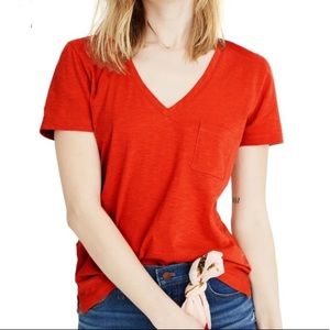 Madewell Whisper Cotton Pocket V-neck Tee